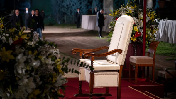 A general view shows the Colosseum before the Way of the Cross (Via Crucis)
