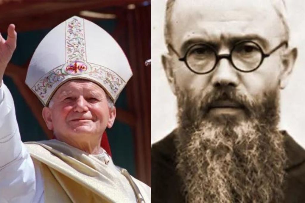 saint Jean Paul II et Maximilien Kolbe