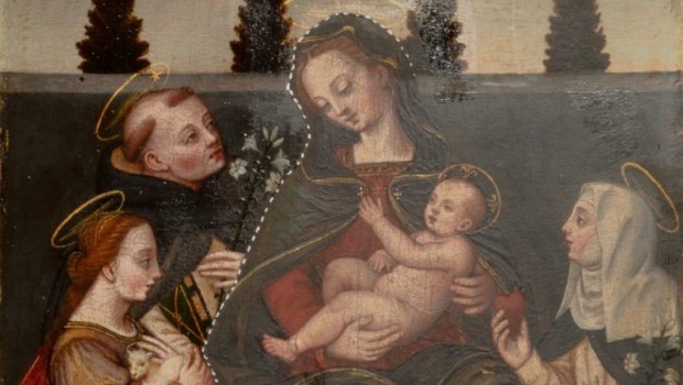 Madonna and Child with St. Dominique and St. Agnese by Plautilla Nelli