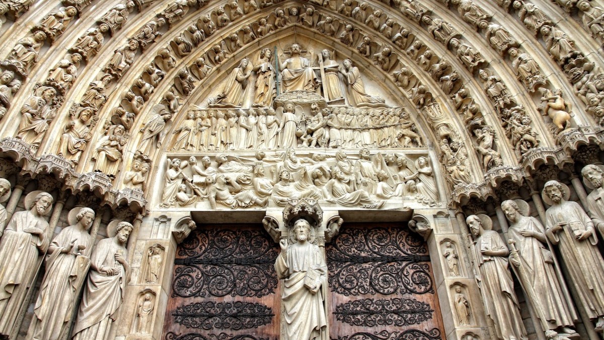 Notre-Dame de Paris, porte, église, cathédrale, façade