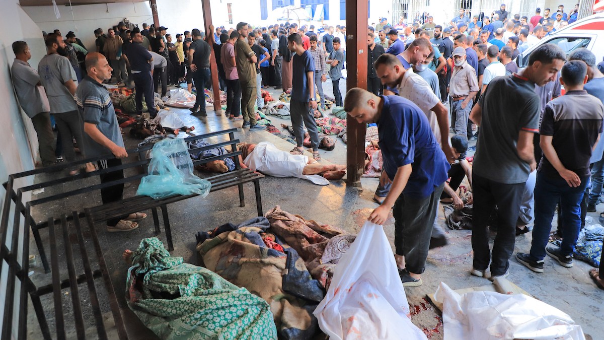 Aftermath of Israeli strike on Gaza school