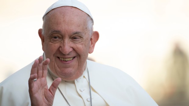 Pope Francis during his weekly general audience in St. Peter's square at the Vatican on October 09, 2024.