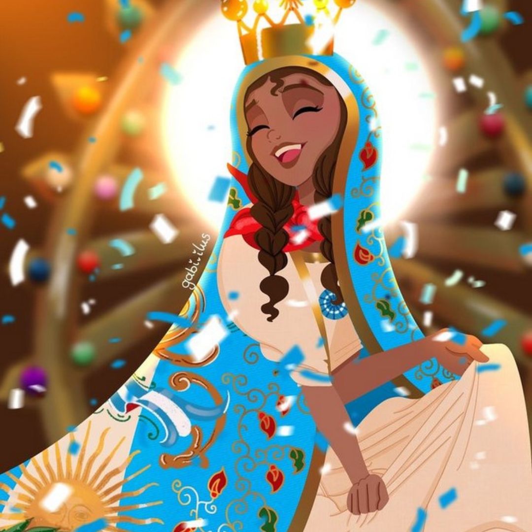 Le style fantasy sied bien à la Vierge Marie !, image size:1080x1080