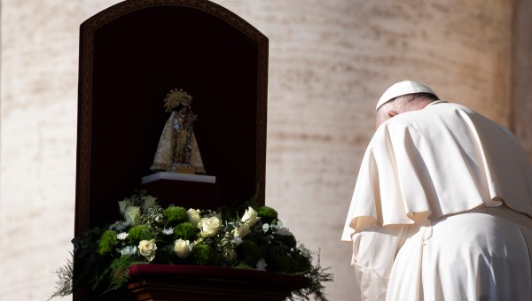 Pope Francis during his weekly general audience in St. Peter's square at the Vatican on November 06, 2024.