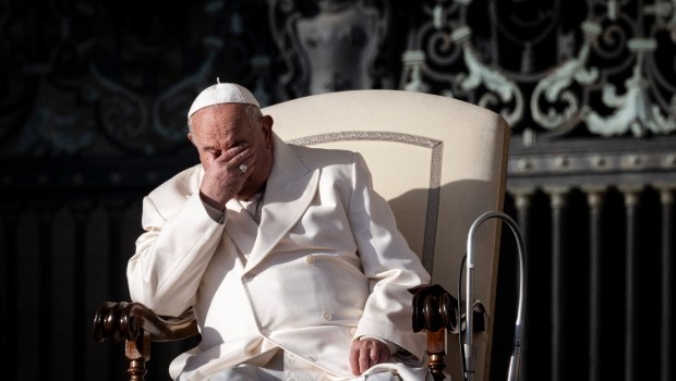 Pope Francis during his weekly general audience in St. Peter's square at the Vatican on December 04, 2024.