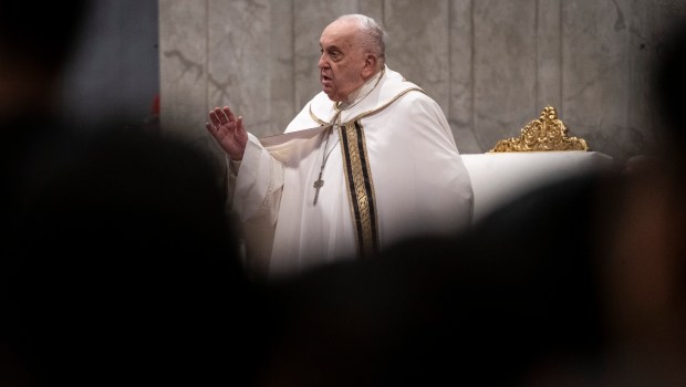 Pope Francis presides a mass for the Epiphany in Saint Peter's Basilica at the Vatican on January 6, 2025.