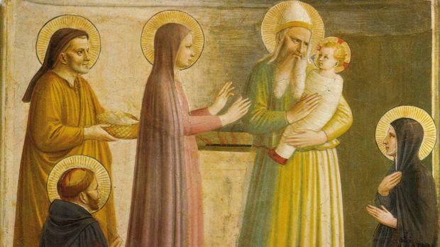 PRESENTATION-JESUS-AU-TEMPLE-FRA-ANGELICO-TABLEAU-DOMAINE-PUBLIC