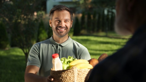 man help food
