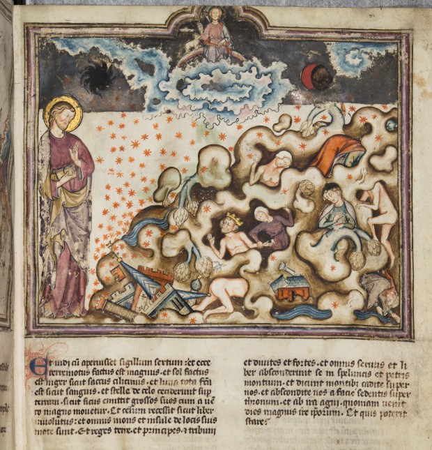 Apocalypse de Saint-Victor. Ouverture du sixième sceau. Normandie, 1er quart du XIIIe siècle