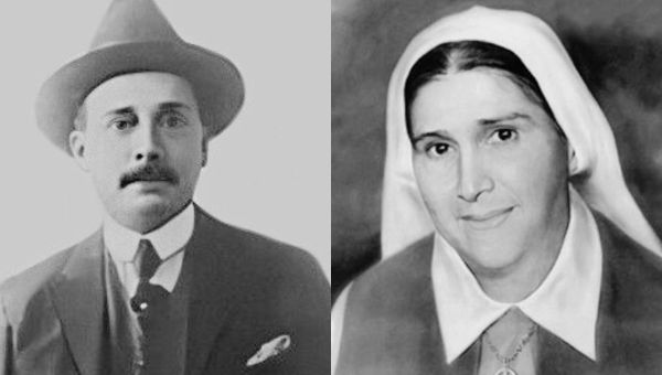 José Gregorio Hernández Cisnero et Carmen Elena Rendiles Martinez, les deux premiers saints vénézuéliens.