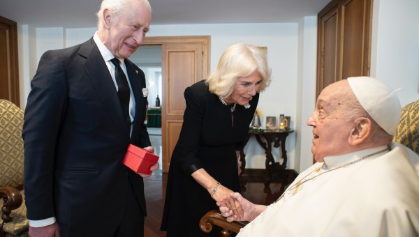 Pope Francis private meeting with Their Majesties King Charles and Queen Camilla