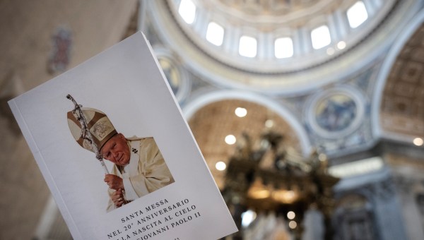 mass for the 20th Anniversary of the death of John Paul II at Saint Peter's Basilica in Vatican City on April 2, 2025.