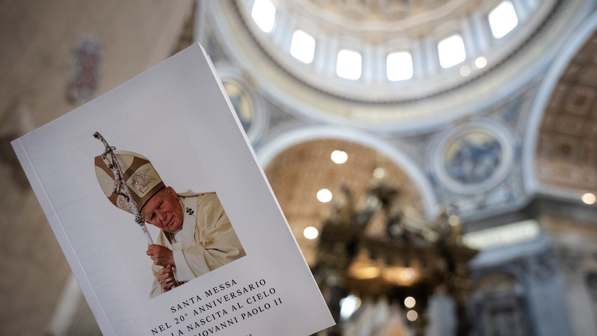 mass for the 20th Anniversary of the death of John Paul II at Saint Peter's Basilica in Vatican City on April 2, 2025.