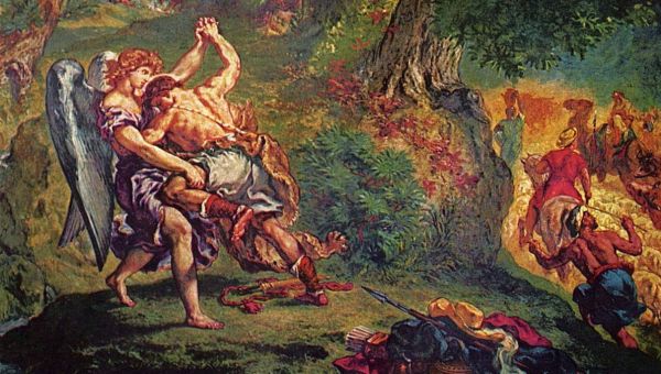 FRESQUE-La-Lutte-de-Jacob-avec-lAnge-Delacroix