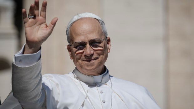 Pope Leo XIV during his weekly general audience at St Peter's Square at The Vatican, on May 28, 2025.