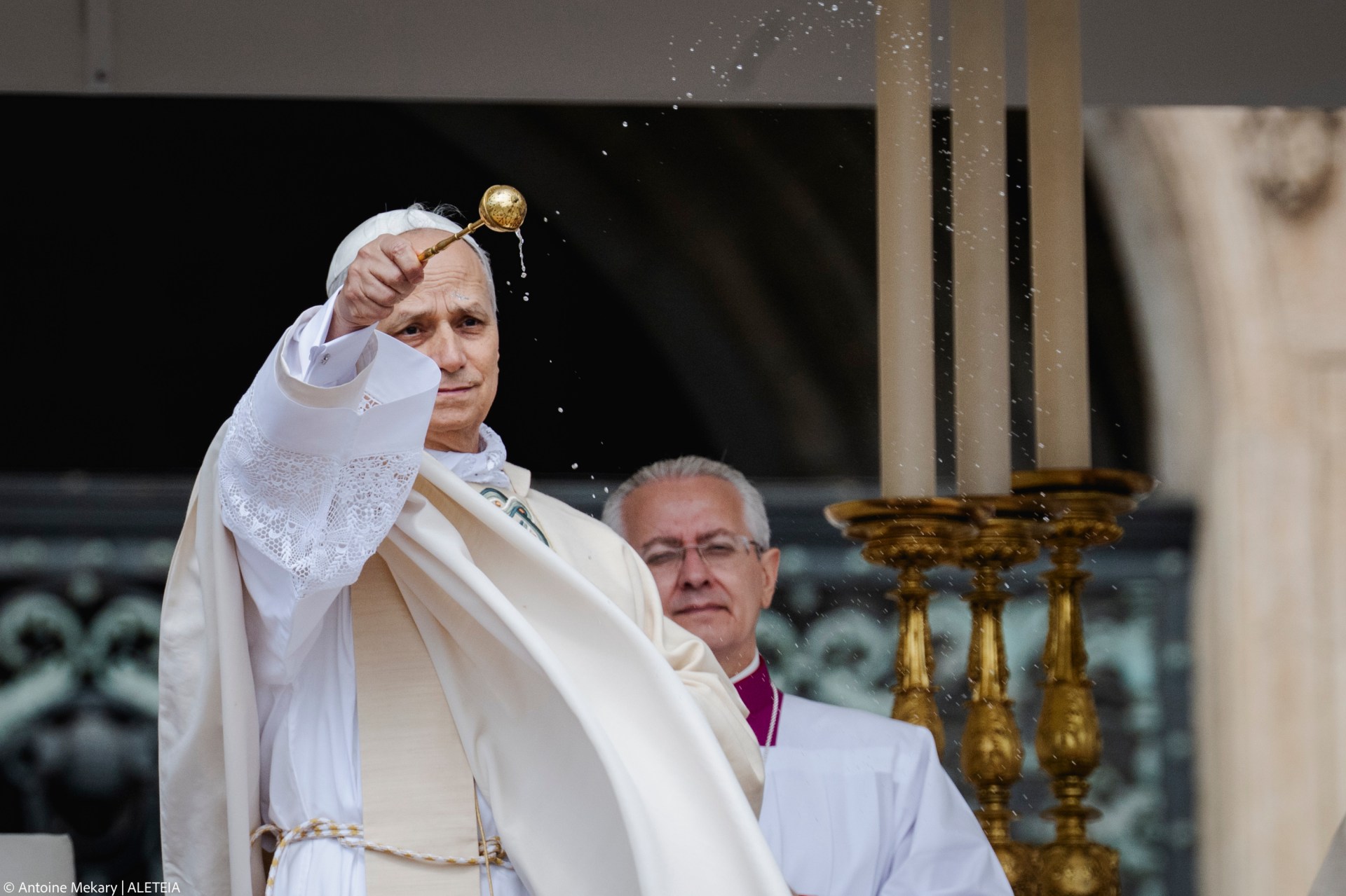 Pope Leo XIV leads a Holy Mass for the Beginning of his Pontificate, in St Peter's square in The Vatican on May 18, 2025.