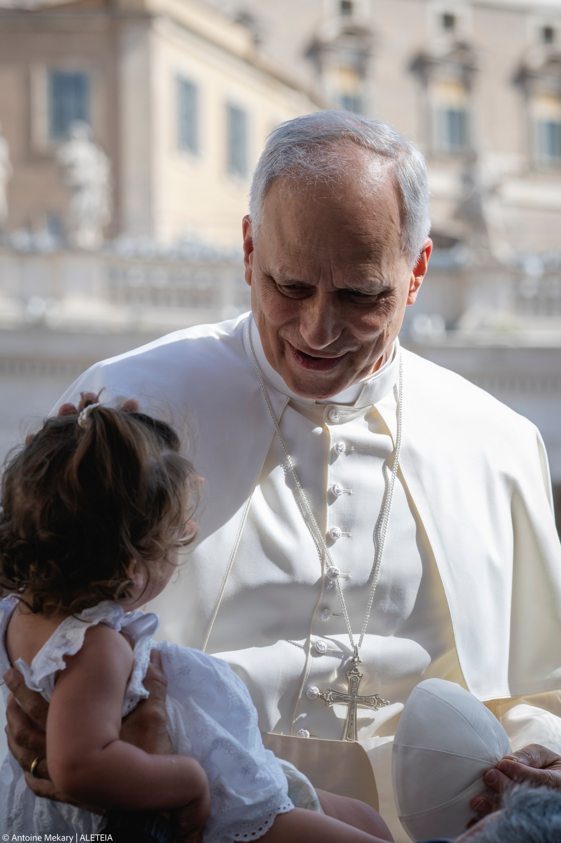 Pope Leo XIV during his weekly general audience in St. Peter's Square at the Vatican, on June 4, 2025.