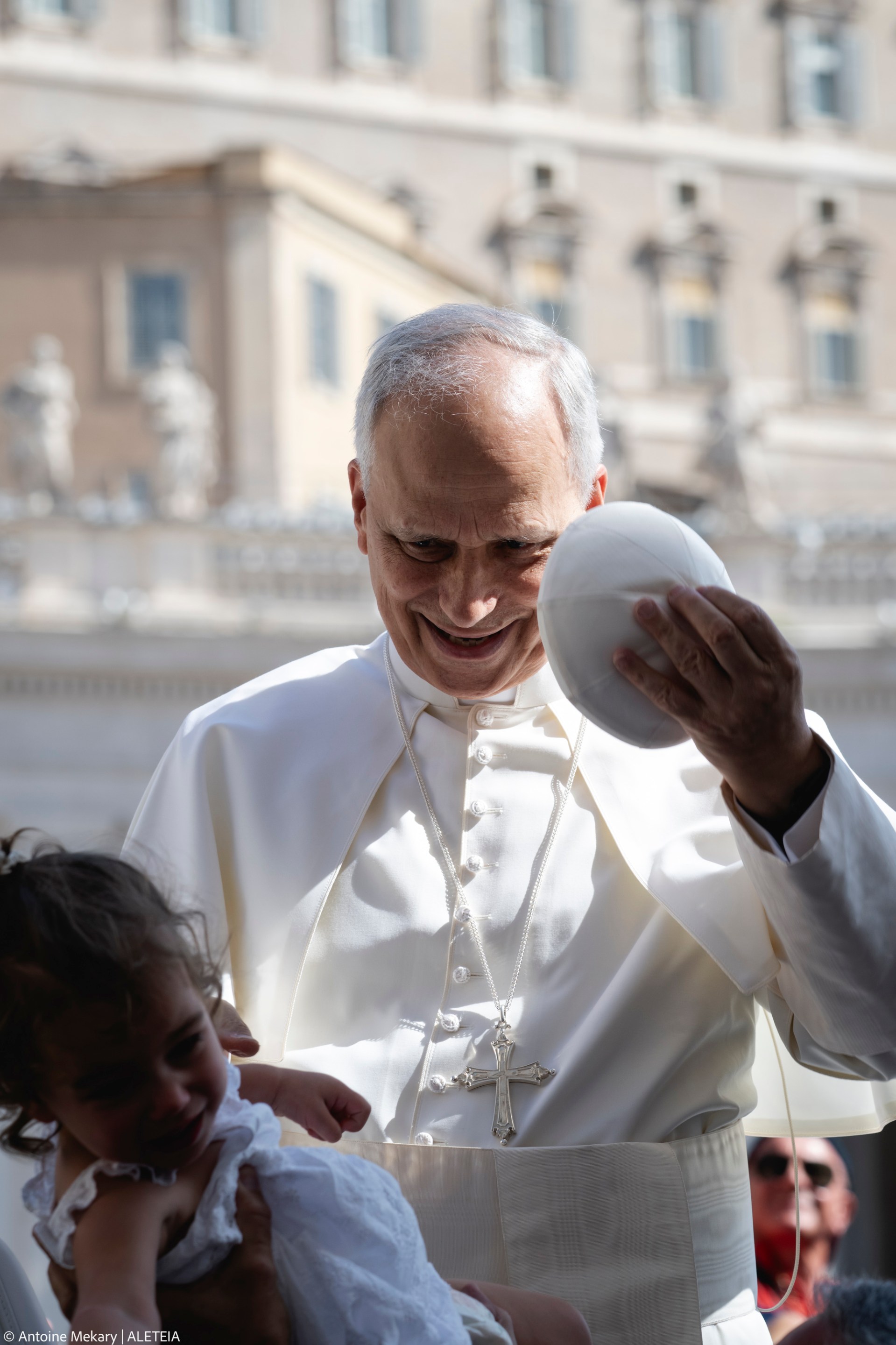 Pope Leo XIV during his weekly general audience in St. Peter's Square at the Vatican, on June 4, 2025.
