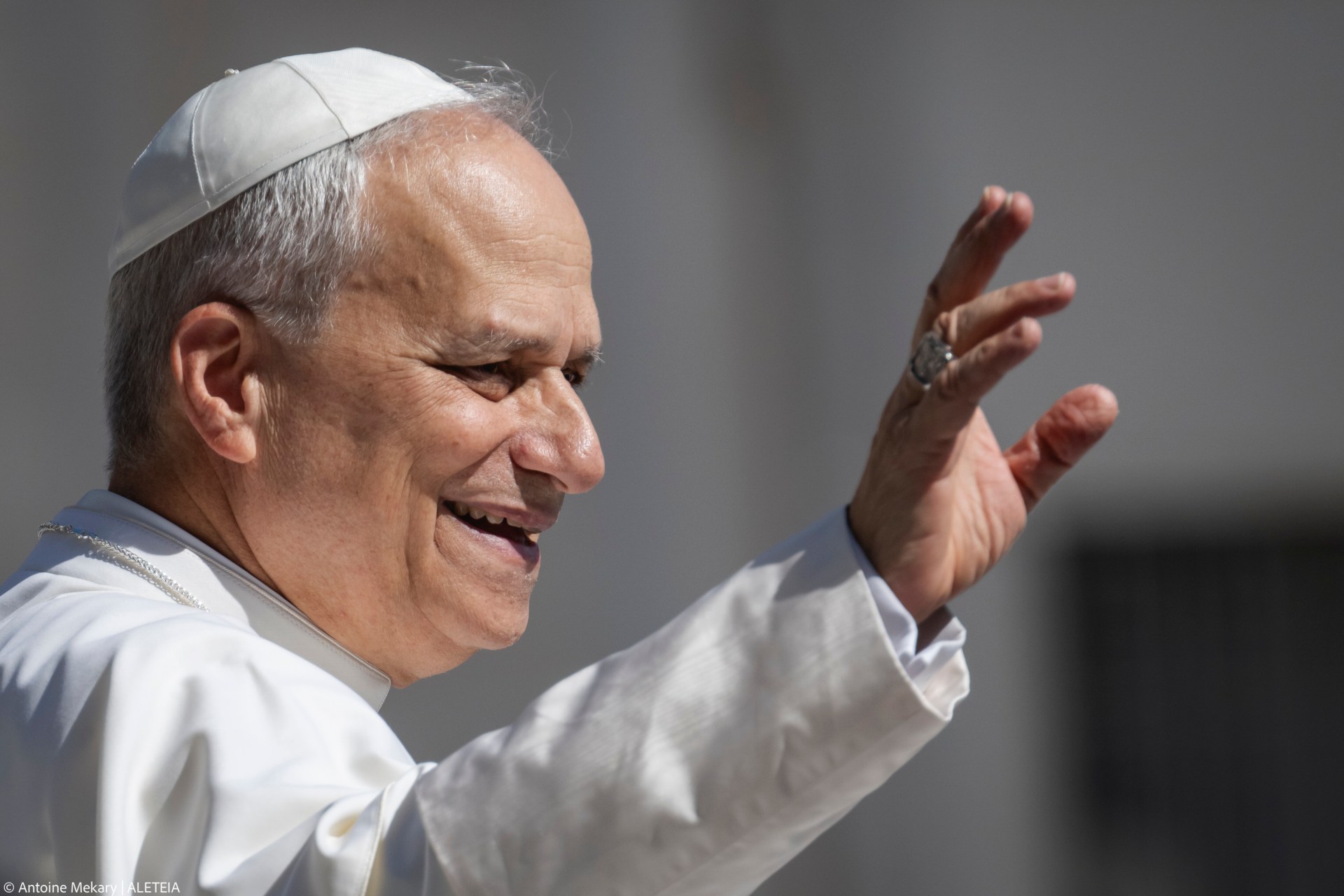 Pope Leo XIV during his weekly general audience in St. Peter's Square at the Vatican, on June 4, 2025.