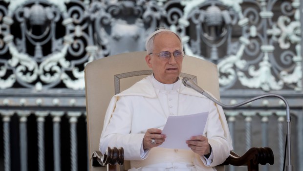 Pope Leo XIV during his weekly general audience in St. Peter's Square at the Vatican, on June 4, 2025.