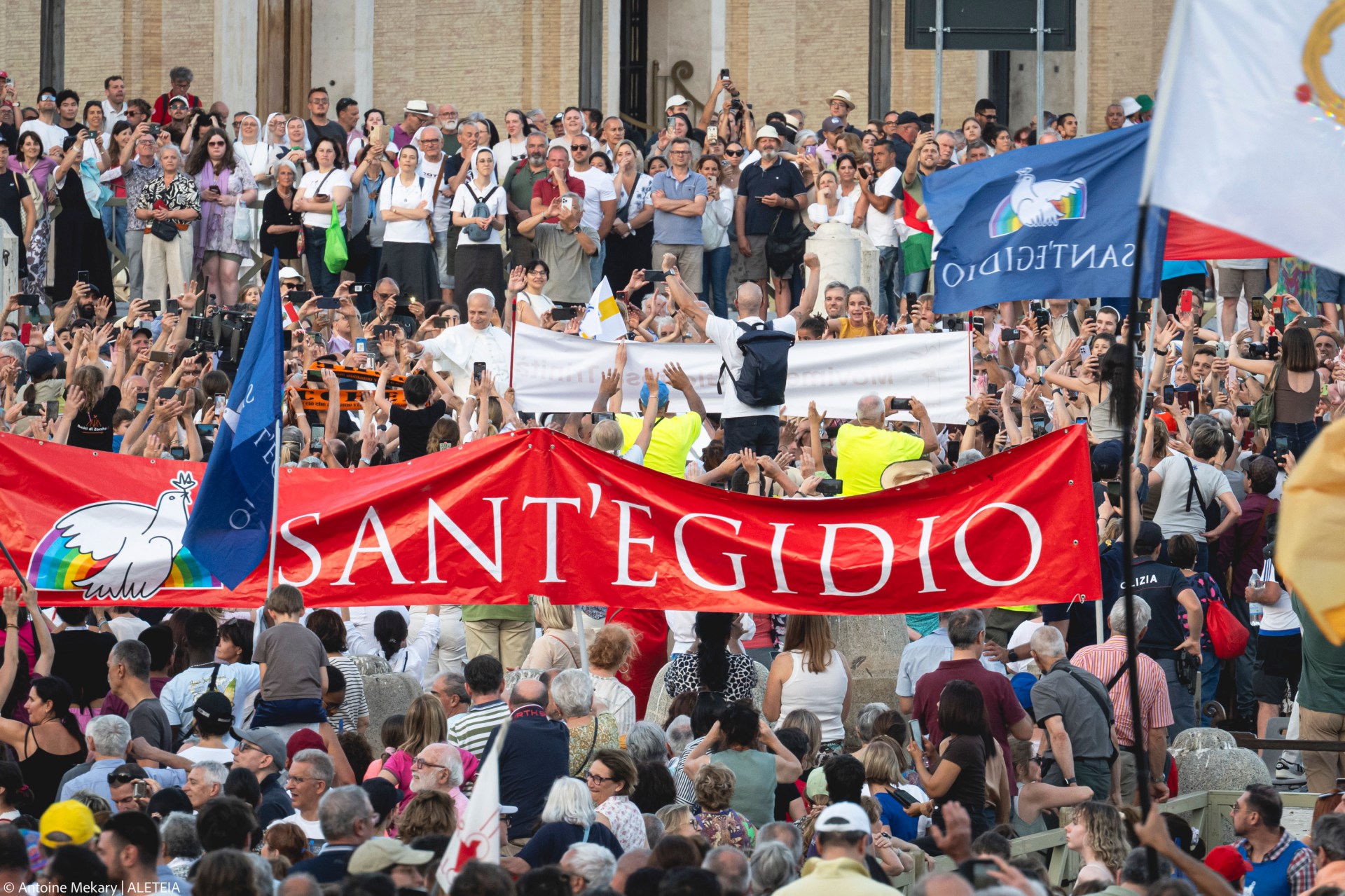 Pope Leo XIV during the Pentecost Vigil prayer in St. Peter's Square at the Vatican on June 7, 2025.
