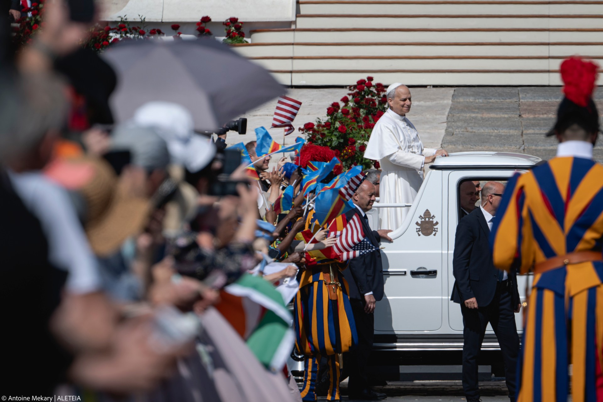 Pope Leo XIV during Holy Mass celebrated for the Jubilee of New Religious Associations on Pentecost Sunday in St. Peter's Square at the Vatican, June 8, 2025.