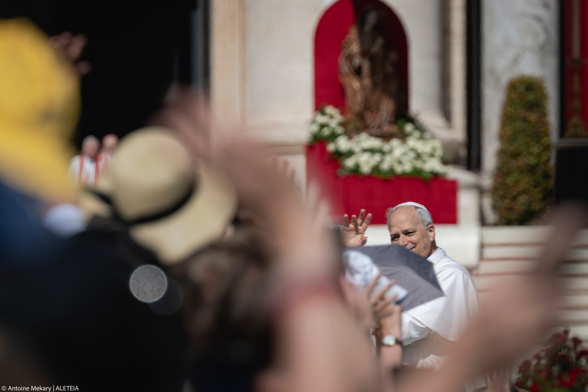 Pope Leo XIV during Holy Mass celebrated for the Jubilee of New Religious Associations on Pentecost Sunday in St. Peter's Square at the Vatican, June 8, 2025.