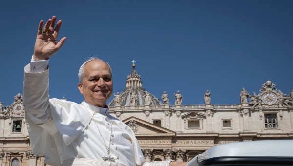 Pope Leo XIV during Holy Mass celebrated for the Jubilee of New Religious Associations on Pentecost Sunday in St. Peter's Square at the Vatican, June 8, 2025.