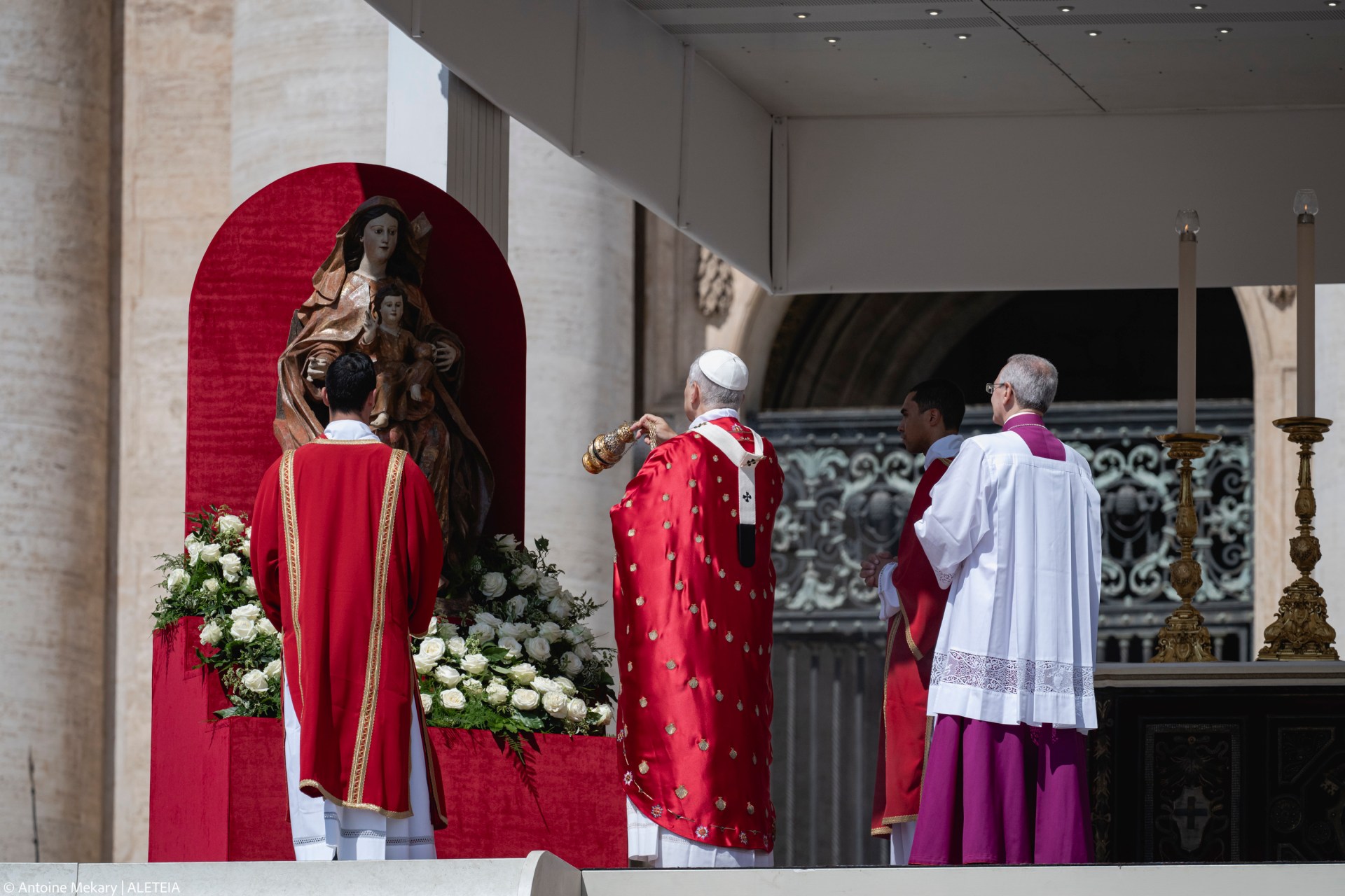 Pope Leo XIV during Holy Mass celebrated for the Jubilee of New Religious Associations on Pentecost Sunday in St. Peter's Square at the Vatican, June 8, 2025.