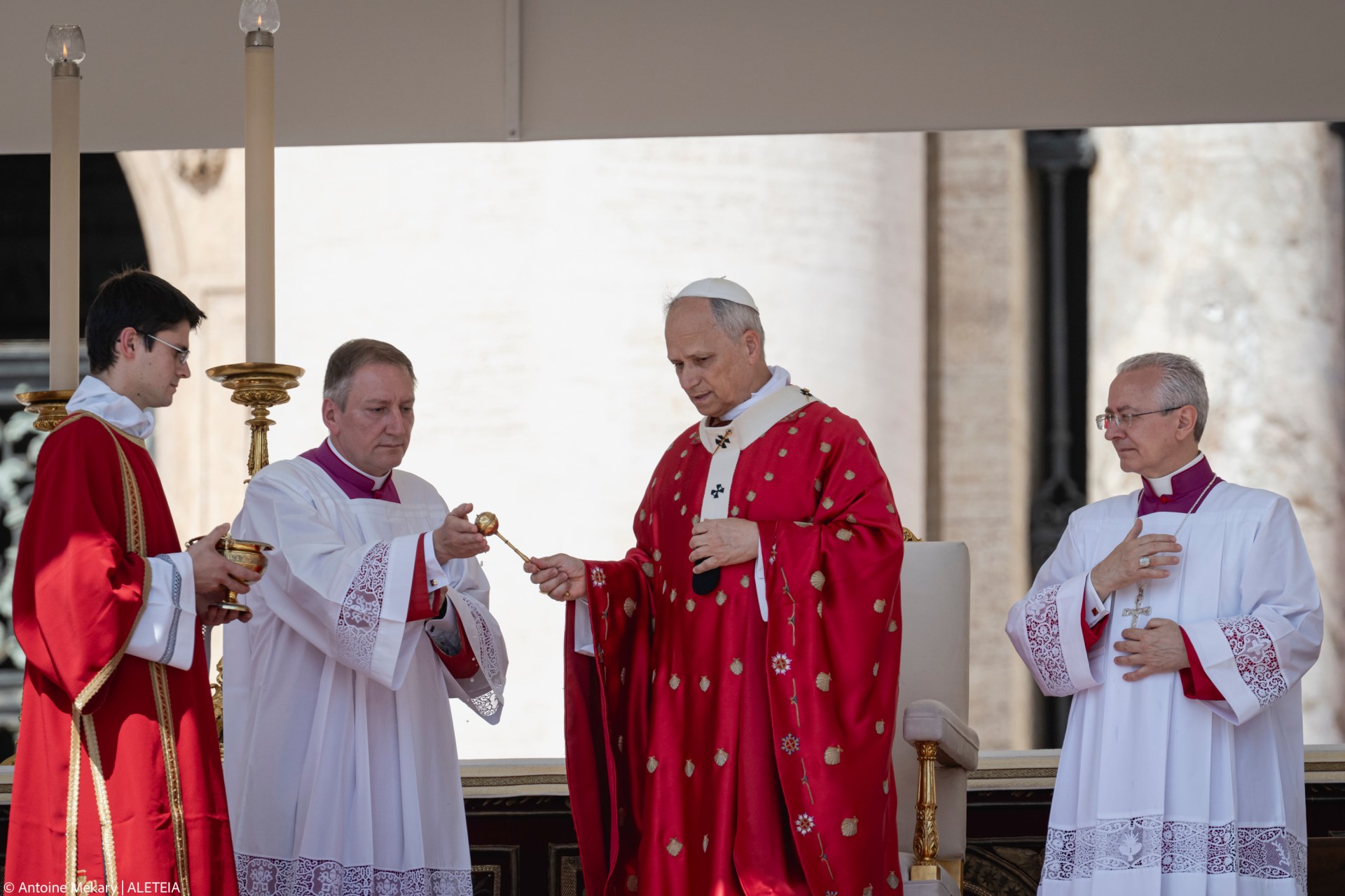 Pope Leo XIV during Holy Mass celebrated for the Jubilee of New Religious Associations on Pentecost Sunday in St. Peter's Square at the Vatican, June 8, 2025.