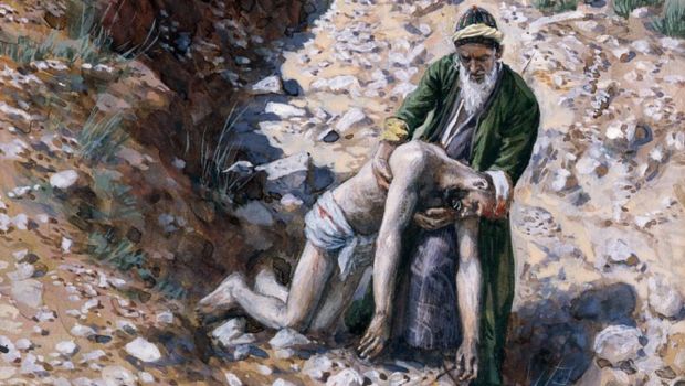 Bon samaritain, aquarelle de James Tissot
