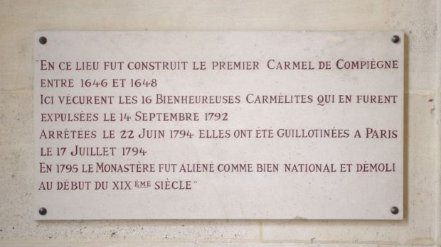 Sept lieux pour rendre hommage aux Carmélites de Compiègne