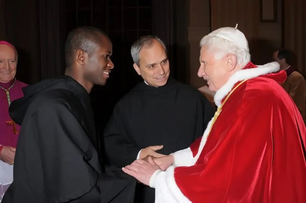 Fr. Daleng, Fr. Robert Francis Prevost, and Pope Benedict XVI in 2007