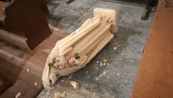 Deux statues « délibérément jetées à terre et détruites » dans une église de Saône-et-Loire