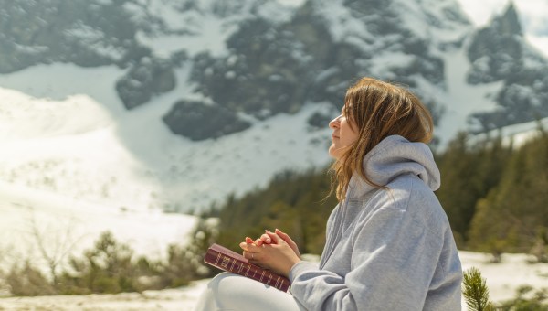 Bible woman outside