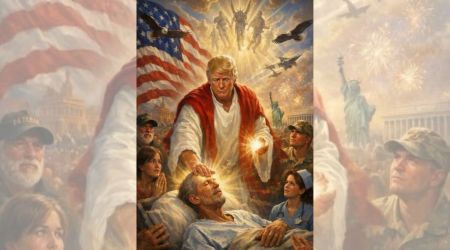 Ce que révèle l’image de Donald Trump en “Christ thaumaturge”